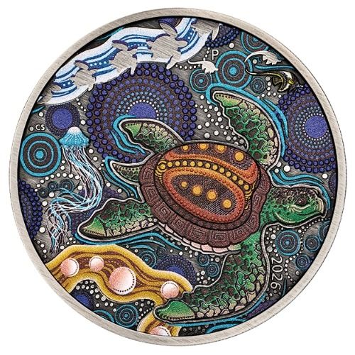 2026\u00202\u0020oz\u0020Australian\u0020Turtle\u0020Yaunati\u0020Antique\u0020Colorized\u0020Silver\u0020Coin\u0020with\u0020Box\u0020and\u0020COA