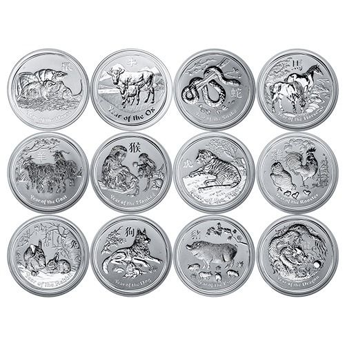 5\u0020oz\u0020Australian\u0020Lunar\u0020Series\u0020II\u0020Silver\u002012\u0020Coin\u0020Set