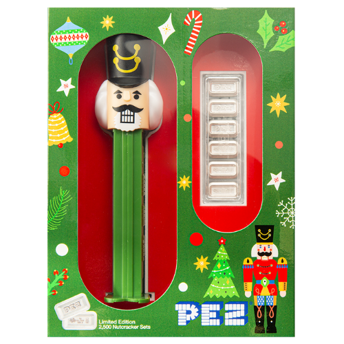 2025\u002030g\u0020Nutcracker\u0020PEZ\u0020Dispenser\u0020w\u002F\u0020Silver\u0020Wafers\u0020\u0028PAMP\u0020Suisse\u0029