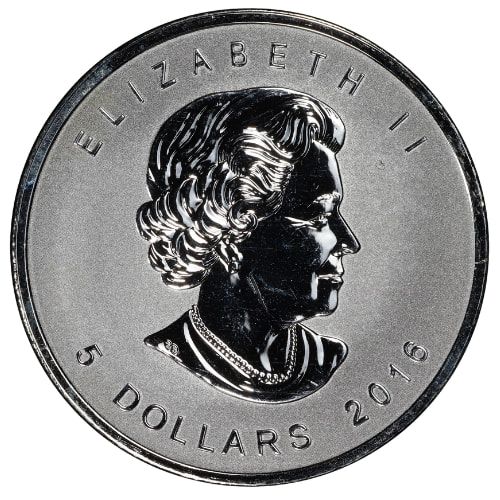 2016 シルバー カナダ $5 メープル リーフ 陰陽プライベート 2016 1 oz Canadian Silver Maple Leaf Coin - Wolf Privy Mark