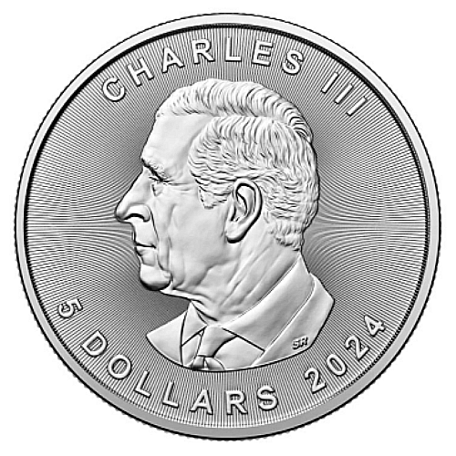 2024 1 oz Canadian Silver Maple Leaf Coin BU