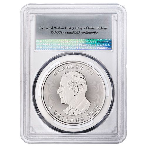 2024 PCGS MS-70 1 oz Canadian Silver Maple Leaf Coin with