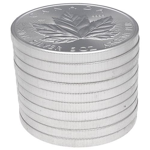 dendenカナダ シルバー 5枚セット Buy 2026 5 oz Canadian Silver Grand Maple Leaf Coin (BU) | SD Bullion