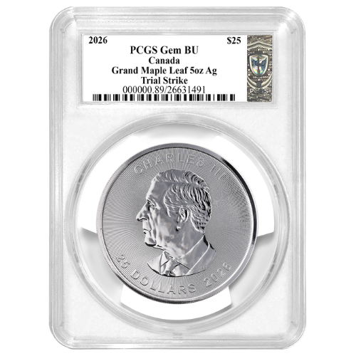 Buy 2026 5 oz PCGS Gem BU “Trial Strike” Canadian Silver Grand