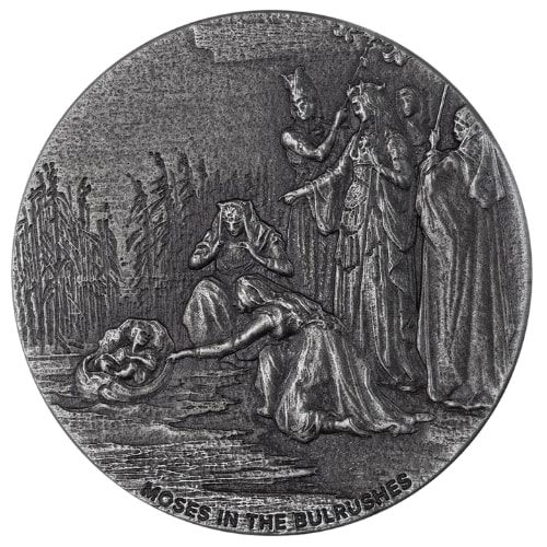 2023\u00202\u0020oz\u0020Moses\u0020in\u0020the\u0020Bulrushes\u0020Antique\u0020Silver\u0020Coin\u0020\u002D\u0020Biblical\u0020Series