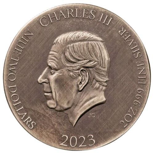 2023 2 oz The Sermon on the Mount Antique Silver Coin - Biblical Series