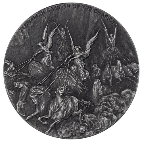 2023\u00202\u0020oz\u0020Zechariah\u0027s\u0020Vision\u0020of\u0020the\u0020Chariots\u0020Antique\u0020Silver\u0020Coin\u0020\u002D\u0020Biblical\u0020Series