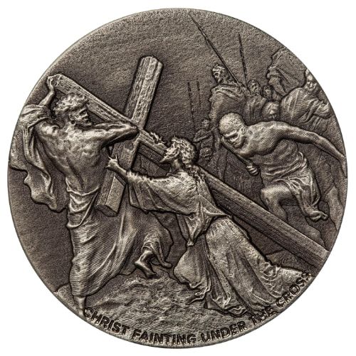 Jesus falling with the cross
