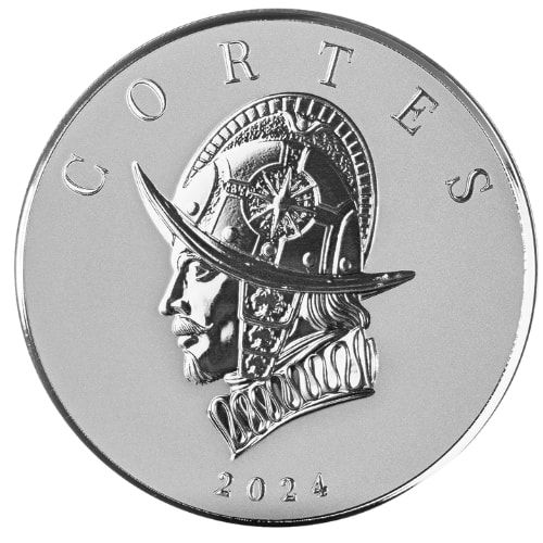 2024 5 oz Cortes Silver Coin - Commander Series