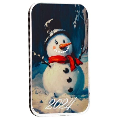 Buy 2024 1 oz Icy Snowman Colored Silver Bar | SD Bullion