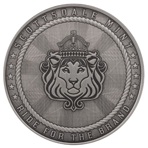 1 oz Scottsdale Mint Cowboy Antique Silver Round