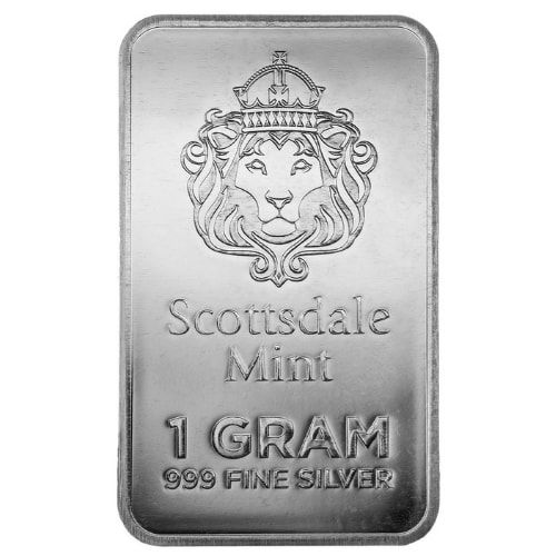 100 x 1 Gram Scottsdale Mint Silver Bars - Silver Prepper Box