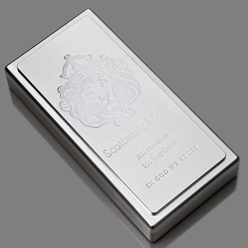 Buy 100 oz Scottsdale Mint Stackable Bar | SD Bullion