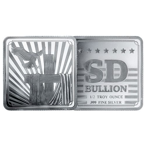 1\u002F2\u0020oz\u0020SD\u0020Bullion\u0020Cross\u0020and\u0020Flag\u0020Square\u0020Silver\u0020Bar