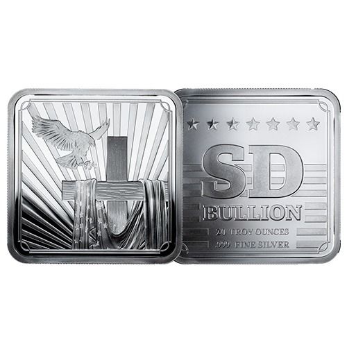 20\u0020oz\u0020SD\u0020Bullion\u0020Cross\u0020and\u0020Flag\u0020Square\u0020Silver\u0020Bar