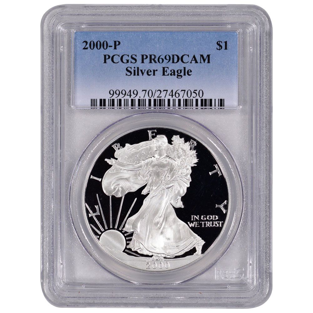 2000\u002DP\u0020PCGS\u0020PR\u002D69\u00201\u0020oz\u0020American\u0020Silver\u0020Eagle\u0020Proof\u0020Coin