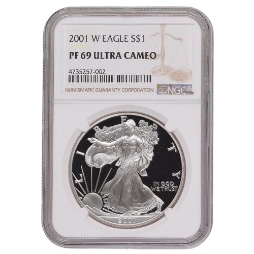 2001\u002DW\u0020NGC\u0020PF\u002D69\u00201\u0020oz\u0020American\u0020Silver\u0020Eagle\u0020Proof\u0020Coin