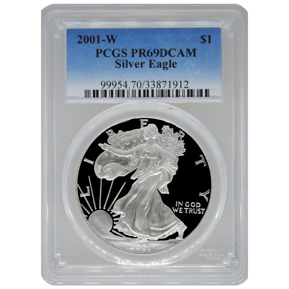 2001\u0020PCGS\u0020PR\u002D69\u00201\u0020oz\u0020American\u0020Silver\u0020Eagle\u0020Proof\u0020Coin