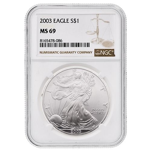 2003\u0020NGC\u0020MS\u002D69\u0020American\u0020Silver\u0020Eagle\u0020Coin\u0020\u0028Brown\u0020Label\u0029