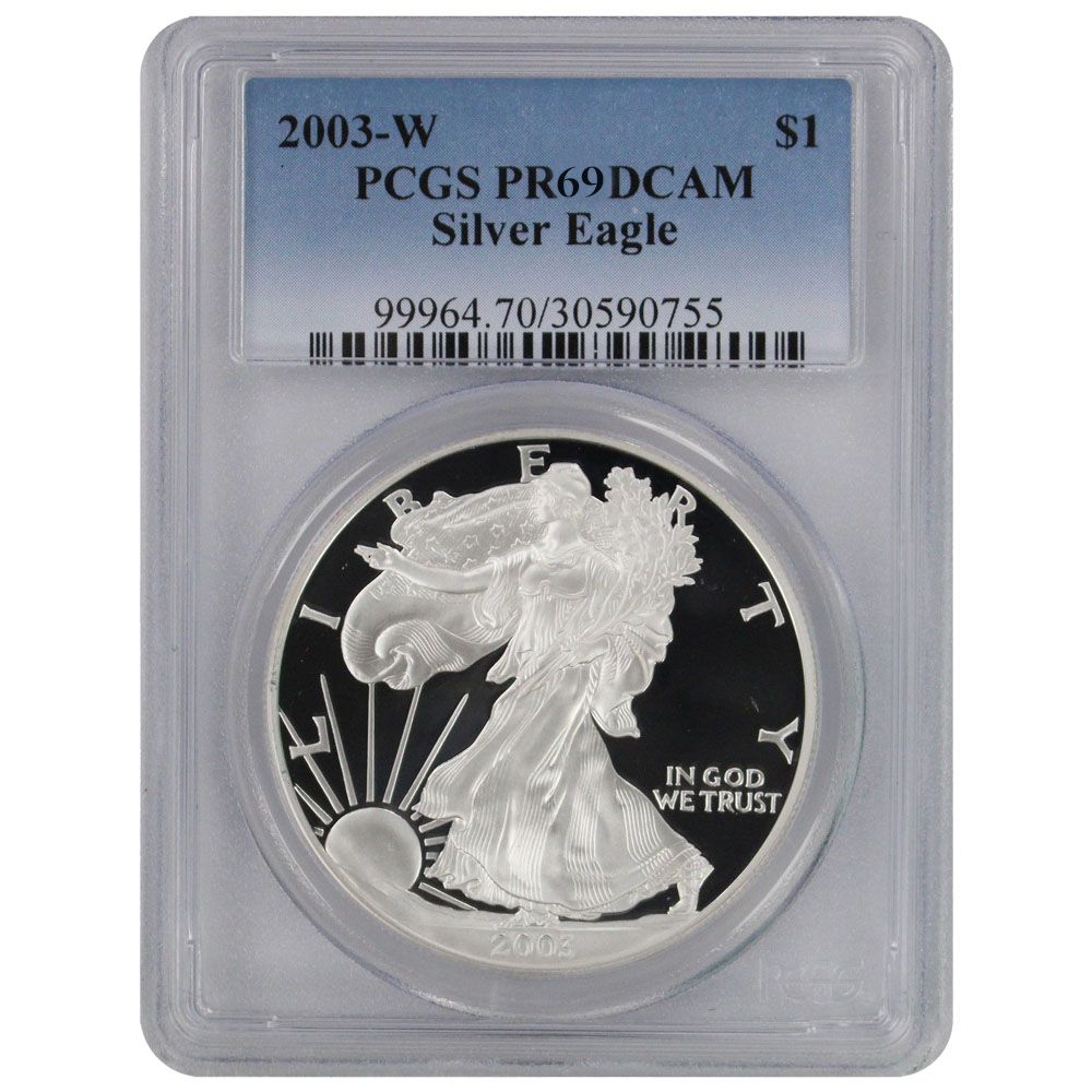 2003\u0020PCGS\u0020PR\u002D69\u00201\u0020oz\u0020American\u0020Silver\u0020Eagle\u0020Proof\u0020Coin