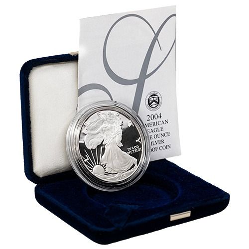 2004\u002DW\u00201\u0020oz\u0020American\u0020Silver\u0020Eagle\u0020Proof\u0020Coin\u0020w\u002FBox\u0020\u0026\u0020COA