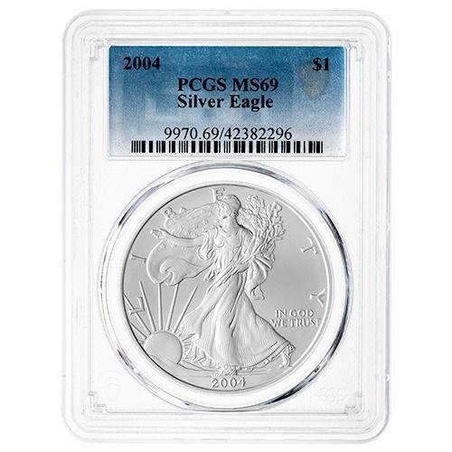2004\u0020PCGS\u0020MS\u002D69\u00201\u0020oz\u0020American\u0020Silver\u0020Eagle\u0020Coin