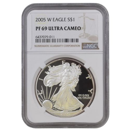 2005\u002DW\u0020NGC\u0020PF\u002D69\u00201\u0020oz\u0020American\u0020Silver\u0020Eagle\u0020Proof\u0020Coin