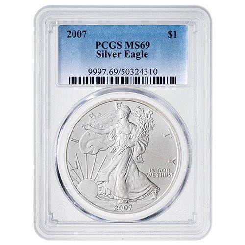 2007\u0020PCGS\u0020MS\u002D69\u00201\u0020oz\u0020American\u0020Silver\u0020Eagle\u0020Coin