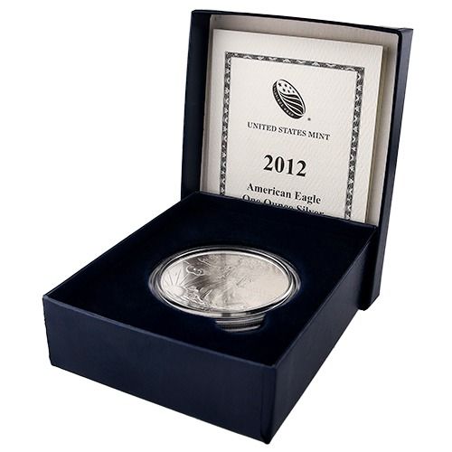 2012\u002DW\u00201\u0020oz\u0020American\u0020Silver\u0020Eagle\u0020Burnished\u0020Coin\u0020with\u0020Box\u0020and\u0020COA