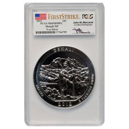 2012\u0020PCGS\u0020MS\u002D69\u0020DMPL\u0020First\u0020Strike\u00205\u0020oz\u0020America\u0020the\u0020Beautiful\u0020Denali\u0020Silver\u0020Coin\u0020\u002D\u0020John\u0020Mercanti\u0020Label
