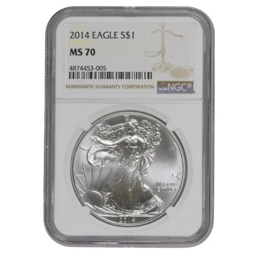 2014\u0020NGC\u0020MS\u002D70\u00201\u0020oz\u0020American\u0020Silver\u0020Eagle\u0020Coin\u0020\u002D\u0020Brown\u0020Label