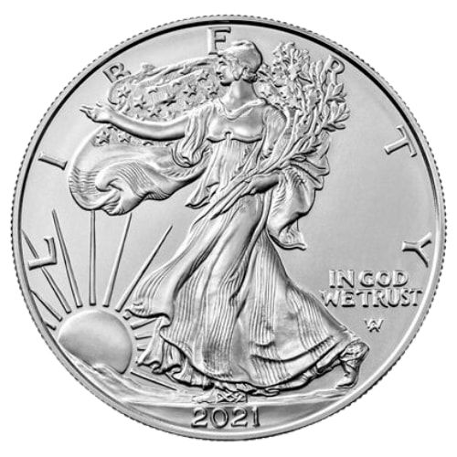 2021-W Type 2 Burnished Silver Eagle Coin