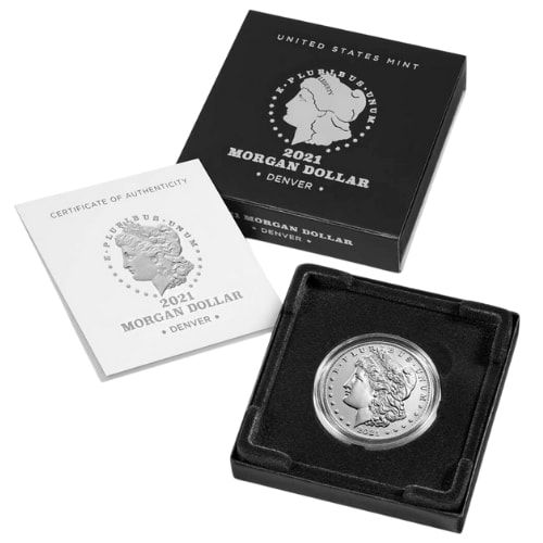 2021\u002DD\u0020Morgan\u0020Dollar\u0020Silver\u0020Coin\u0020with\u0020Box\u0020\u0026\u0020COA\u0020