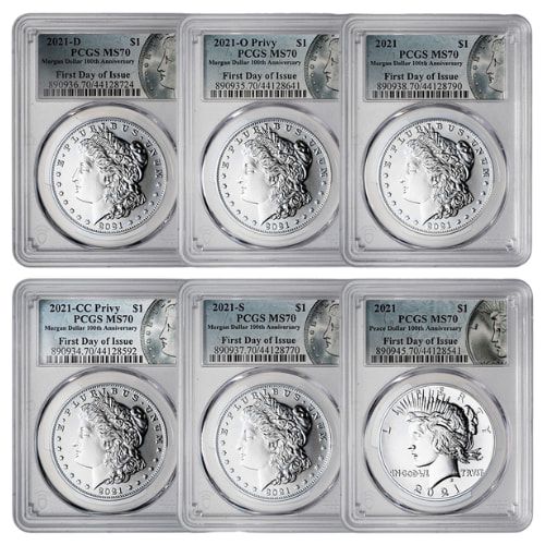 2021\u0020PCGS\u0020MS\u002D70\u0020First\u0020Day\u0020of\u0020Issue\u0020Morgan\u0020and\u0020Peace\u0020Dollar\u0020Silver\u00206\u002DCoin\u0020Set\u0020\u002D\u0020Morgan\u0020and\u0020Peace\u0020Labels