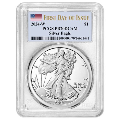 2024\u002DW\u0020PCGS\u0020PR\u002D70\u0020First\u0020Day\u0020of\u0020Issue\u00201\u0020oz\u0020American\u0020Silver\u0020Eagle\u0020Proof\u0020Coin