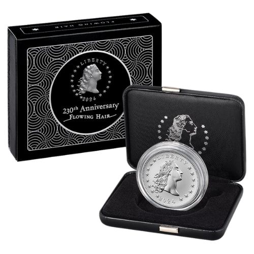 Buy 2024 1 oz US Mint 230th Anniversary Flowing Hair Silver Medal