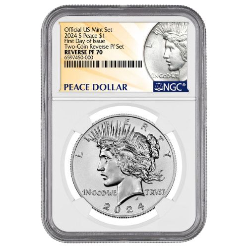 Buy 2024-S NGC PF-70 First Day of Issue Morgan & Peace Dollar