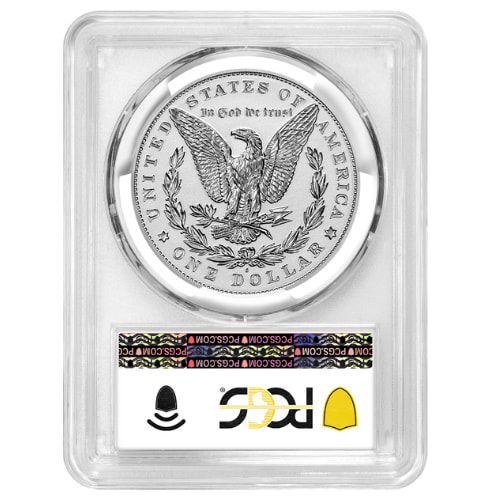 2024-S PCGS PR-70 First Day of Issue Morgan & Peace Dollar Reverse Proof Silver 2-Coin Set - Morgan & Peace Labels