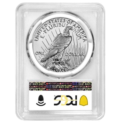 2024-S PCGS PR-70 First Day of Issue Morgan & Peace Dollar Reverse Proof Silver 2-Coin Set - Morgan & Peace Labels