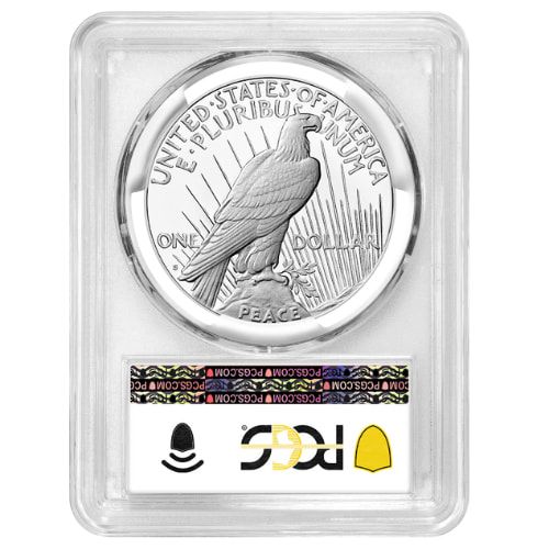 2024-S PCGS PR-70 UC First Day of Issue Peace Dollar Proof Silver Coin - Peace Dollar Label 