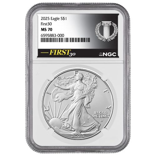 2025\u0020NGC\u0020MS\u002D70\u0020FIRST30\u2122\u00201\u0020oz\u0020American\u0020Silver\u0020Eagle\u0020Coin