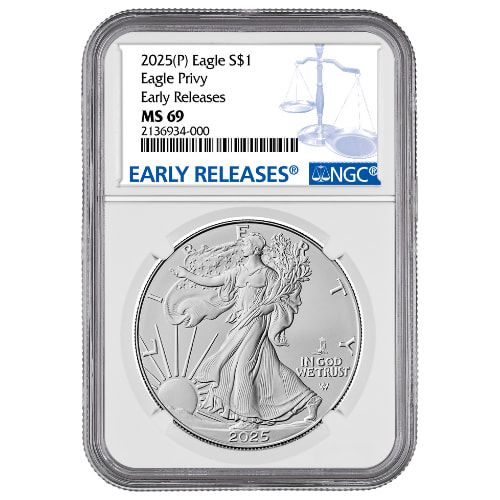 2025\u002D\u0028P\u0029\u0020NGC\u0020MS\u002D69\u0020Early\u0020Releases\u0020Eagle\u0020Privy\u00201\u0020oz\u0020American\u0020Silver\u0020Eagle\u0020Coin