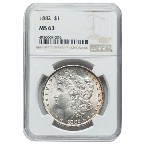 1882\u0020NGC\u0020MS\u002D63\u0020Morgan\u0020Silver\u0020Dollar\u0020Coin