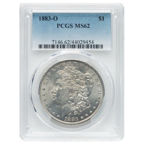 1883\u002DO\u0020PCGS\u0020MS\u002D62\u0020Morgan\u0020Dollar\u0020Silver\u0020Coin