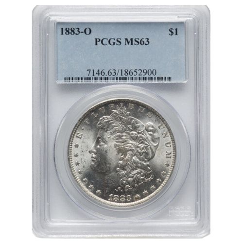 1883\u002DO\u0020PCGS\u0020MS\u002D63\u0020Morgan\u0020Silver\u0020Dollar\u0020Coin