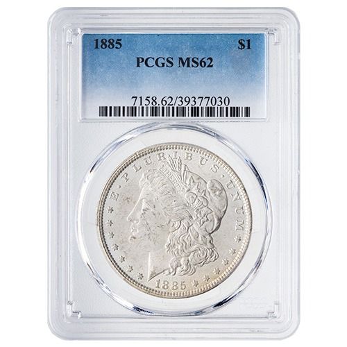 1885\u0020PCGS\u0020MS\u002D62\u0020Morgan\u0020Silver\u0020Dollar\u0020Coin