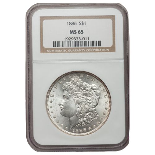 1886\u0020NGC\u0020MS\u002D65\u0020Morgan\u0020Silver\u0020Dollar\u0020Coin