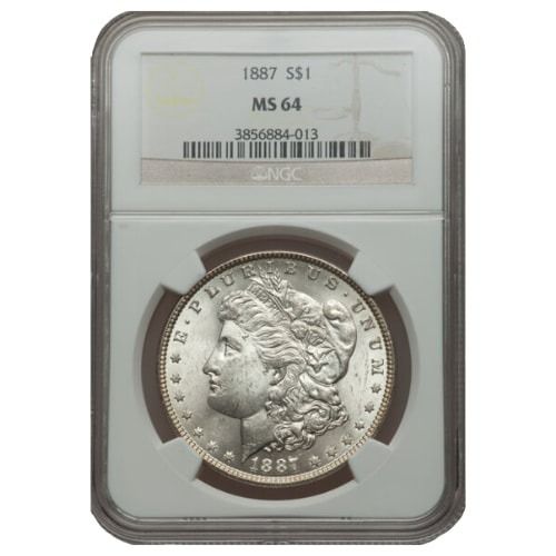 1887\u0020NGC\u0020MS\u002D64\u0020Morgan\u0020Silver\u0020Dollar\u0020Coin