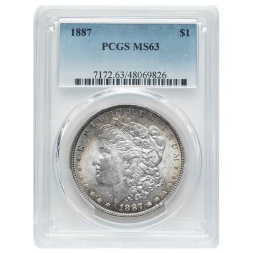 1887\u0020PCGS\u0020MS\u002D63\u0020Morgan\u0020Dollar\u0020Silver\u0020Coin