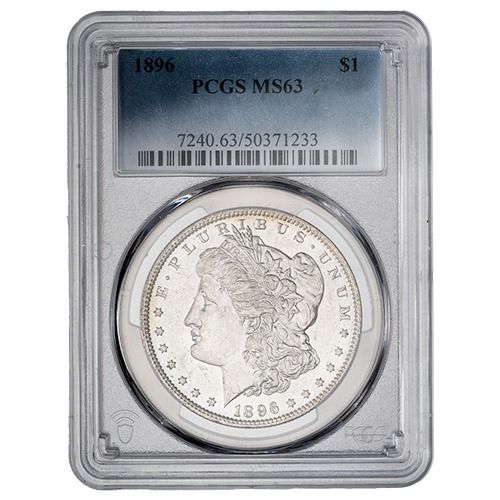 1896\u0020PCGS\u0020MS\u002D63\u0020Morgan\u0020Dollar\u0020Silver\u0020Coin\u0020